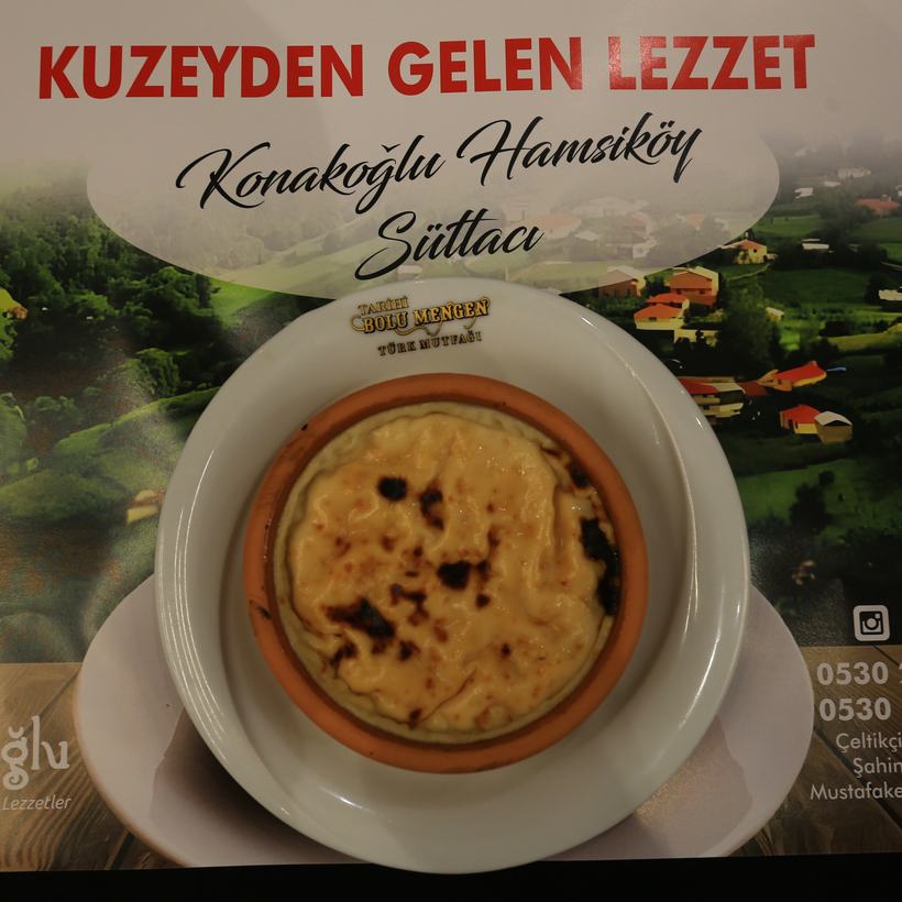 Güveçte Konakoğlu Hamsiköy sütlacı